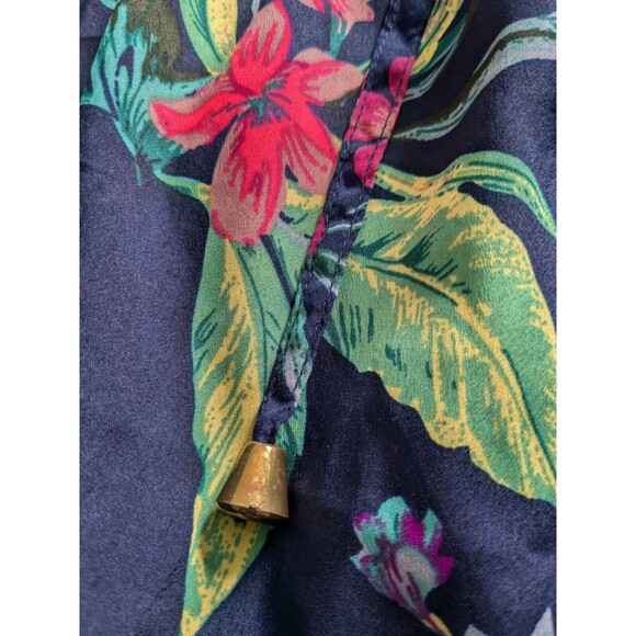 Hint Of Blush Dress Womens 1X Off Shoulder Multi-color Tropical Hawaiian - Picture 13 of 14